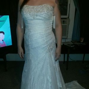 Ivory lace wedding dress