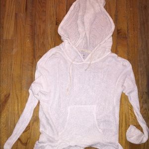 White mesh sweatshirt