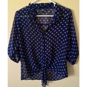 Navy and white shirt