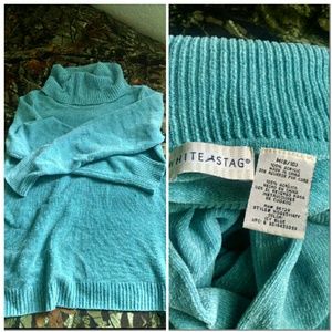 Teal turtleneck sweater