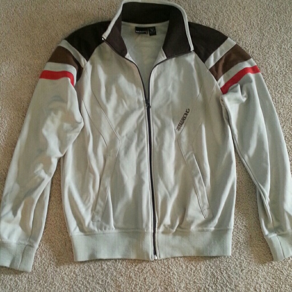 Men's Billabong beige brown red zip-up jacket M
