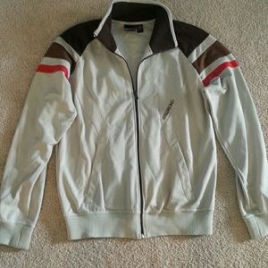 Men's Billabong beige brown red zip-up jacket M