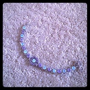Purple and blue jewel bracelet