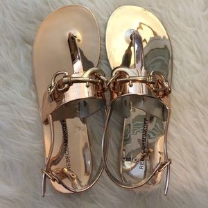 Rebecca Minkoff Rose Gold Jelly Sandals