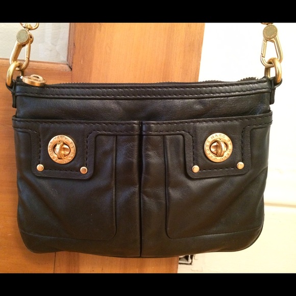 Marc by Marc Jacobs Black Turnlock Percy Crossbody