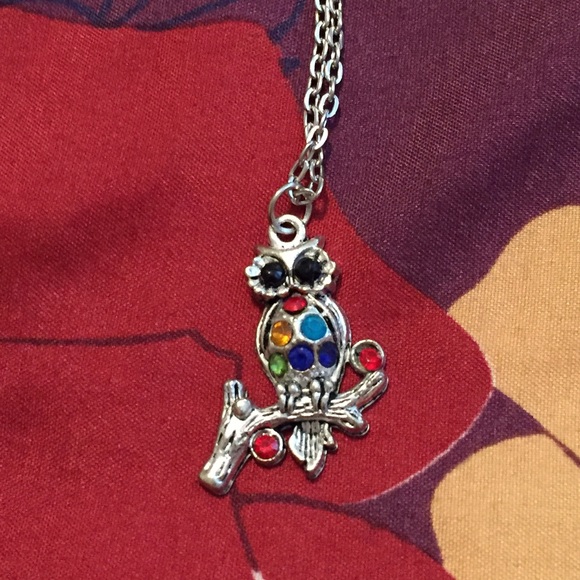 Jeweled Owl Necklace - Picture 3 of 3