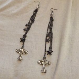 planes and stars earrings