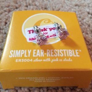 Origami owl pink studs