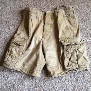A&F Khaki Cargo shorts