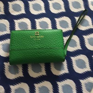 Green Kate Spade Wristlet