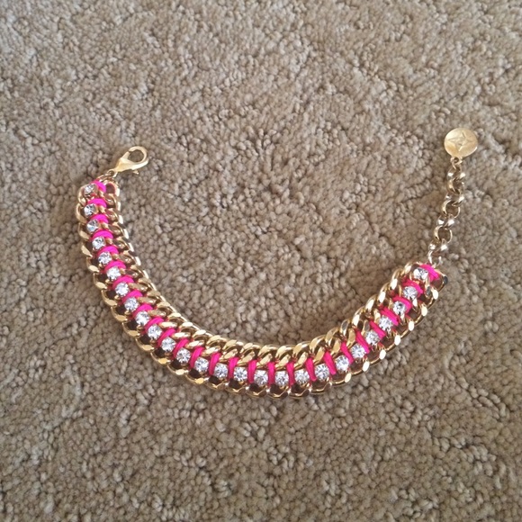 Pink diamond gold bracelet