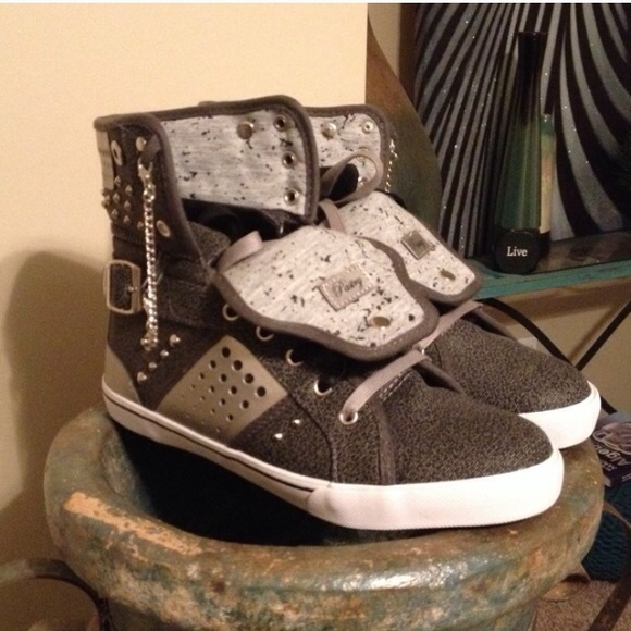 Metallic High Top Sneakers