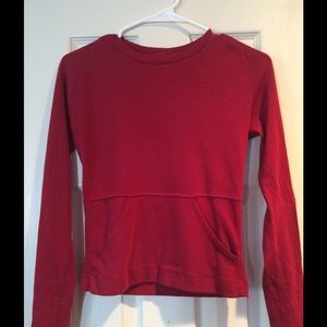 Three Dots maroon red shirt