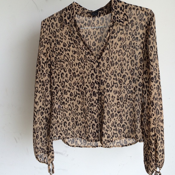 Express animal print blouse