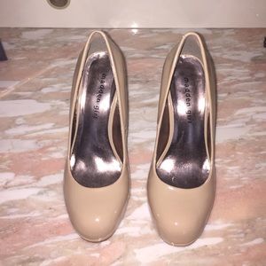 Nude Patent Leather Pumps