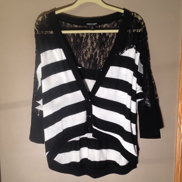 Black and white light sweater