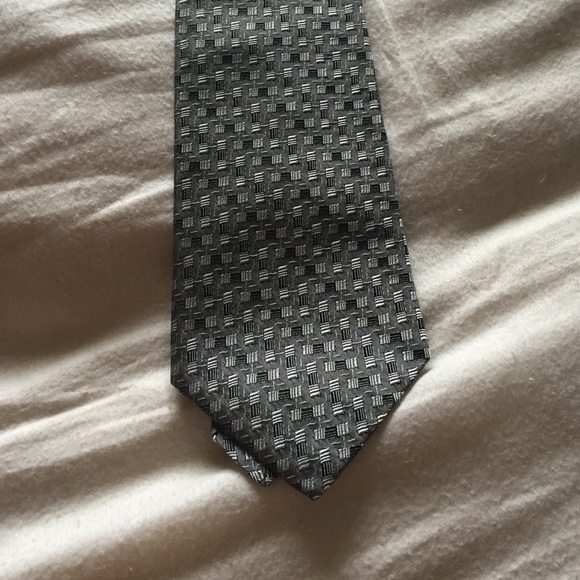 Yves Saint Laurent Grey Tie 100%silk make in Italy