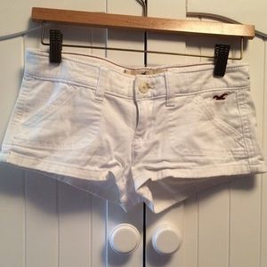 Hollister White Cotton Shorts