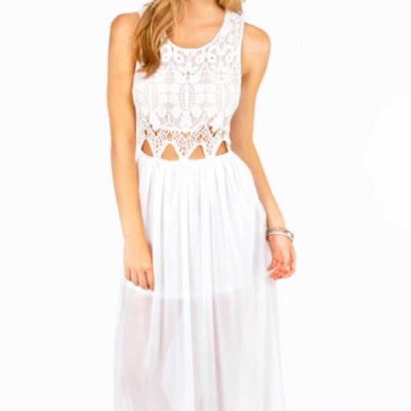 Dresses & Skirts - White Crochet Maxi Dress