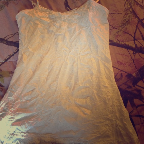 White Lacey tank