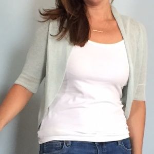 Lightweight knit aqua shrug cardigan