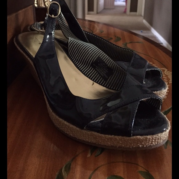 Navy Patent Wedges by Tommy Hilfiger 💥SALE!