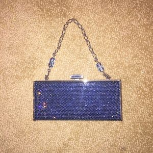 Judith Leiber blue clutch