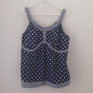 Adorable navy and white top!
