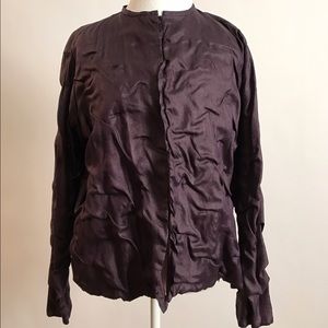 Eileen Fisher Crinkled Silk Jacket