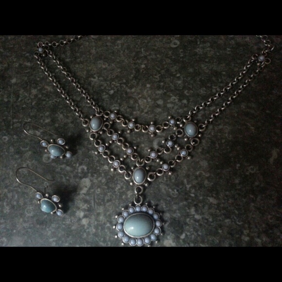Necklaces with blue accent stone