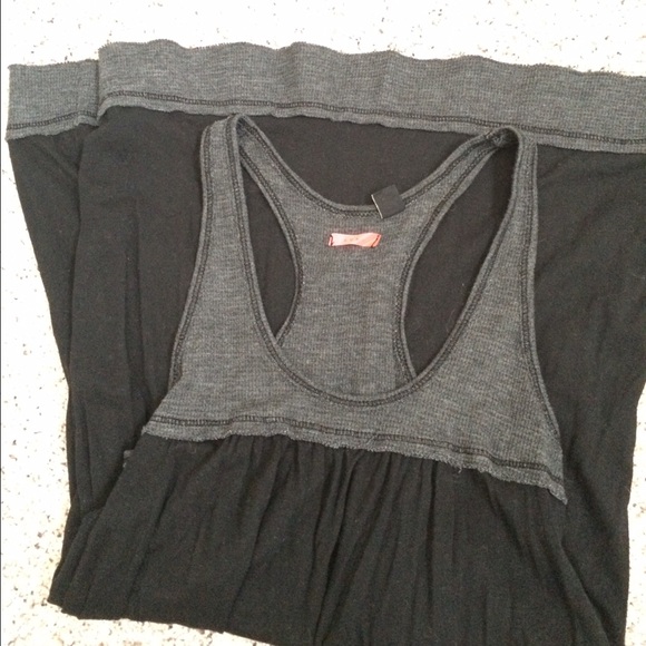 Lux Tops - Grey and black tank