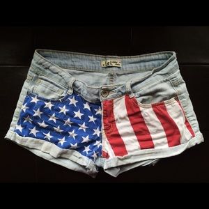 American flag Jean shorts