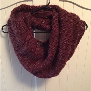Forever 21 Maroon and Gold Infinity Scarf