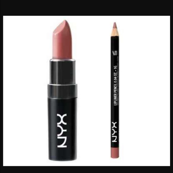 NYX Whipped caviar lipstick and mauve lip liner