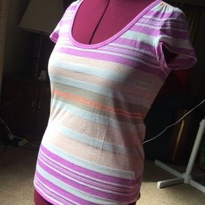 NEW 💜 AE Peach Striped Top