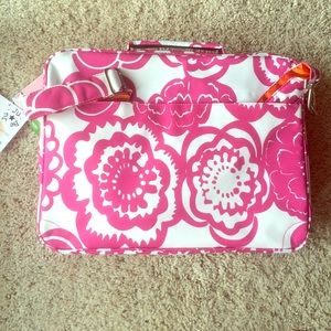 Pink flower laptop case