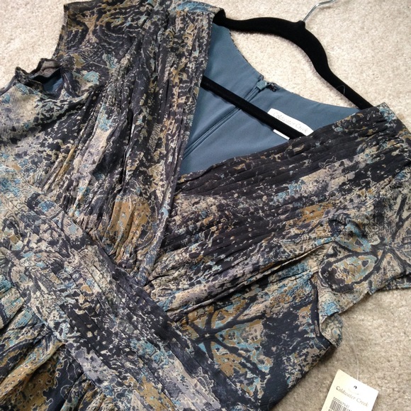 NWT Coldwater Creek Crinkle Paisley Dress Size P12 - Picture 2 of 4
