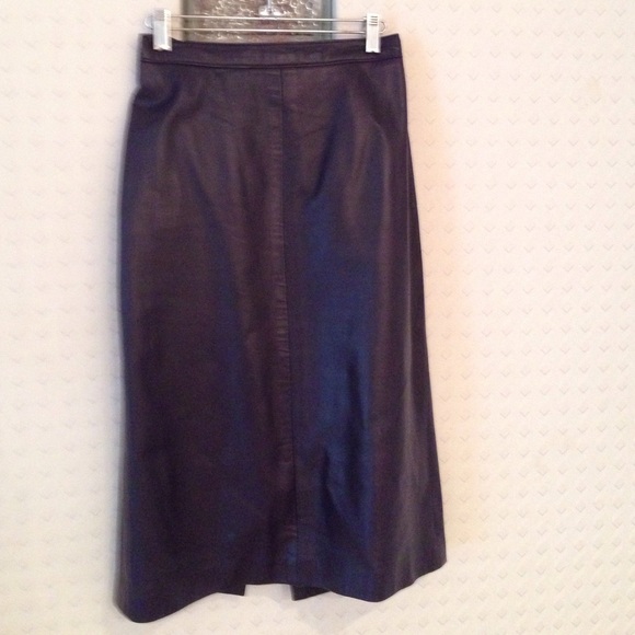 Deep purple Leather skirt