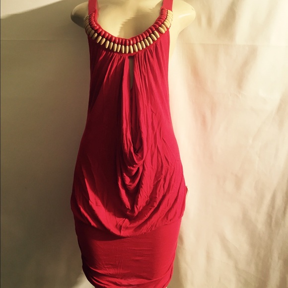 Woman's red dress