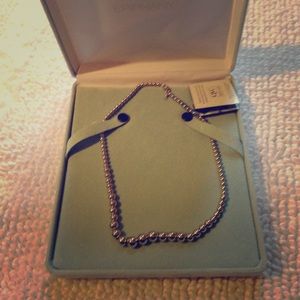 Platinum clad silver necklace