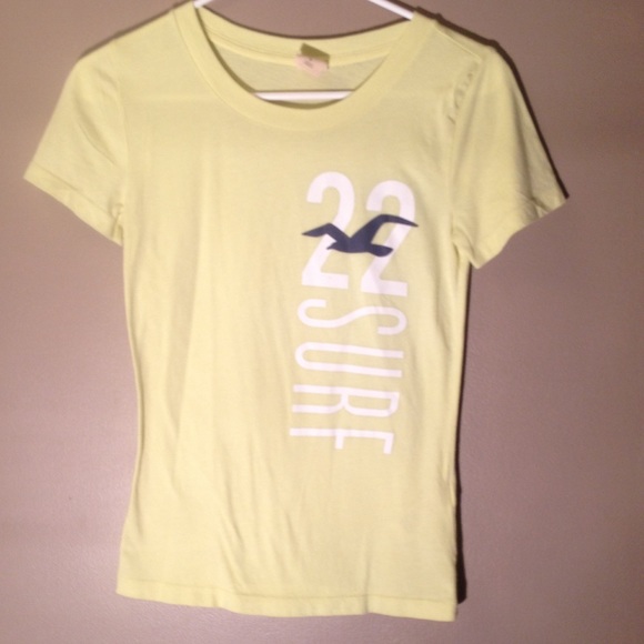 Light Green/Yellow Hollister short sleeve shirt