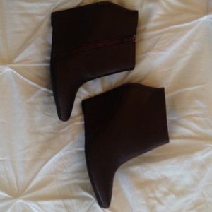 Maroon Ankle Booties