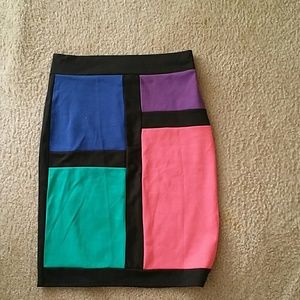 Never worn Large colorblock skirt
