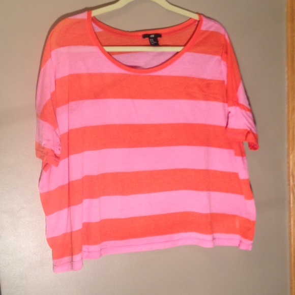 Orange and Pink H&M short sleeve shirt