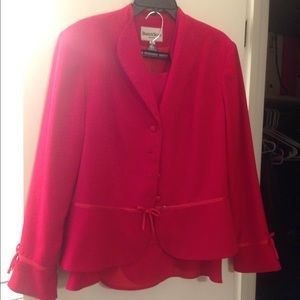 2 piece red suit
