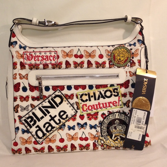 Versace canvas handbag NWT