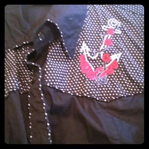 Rockabilly style button down shirt