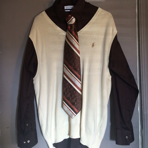 Calvin Klein Brown Dress Shirt