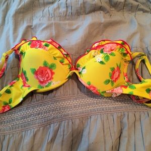 Floral bikini top