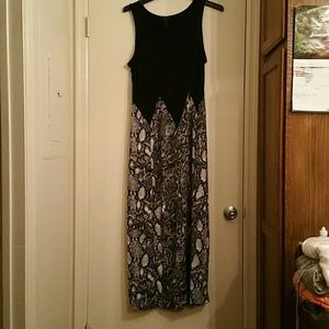 Beautiful long black and white dress